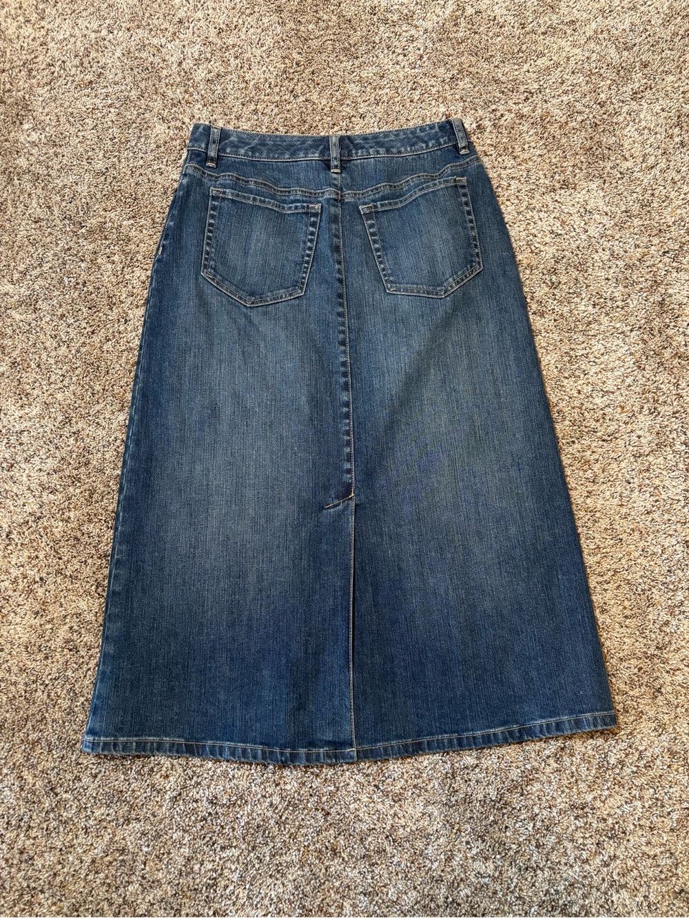 283. Talbots Dark Blue Stretch Denim Skirt, Size 4 - Picture 5 of 5